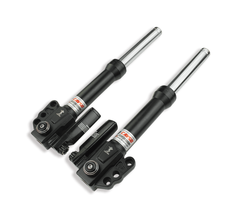 What is the function of the shock absorber?